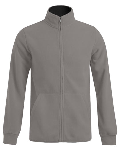 Men´s Double Fleece Jacket in Light Grey (Solid), Größe 5XL