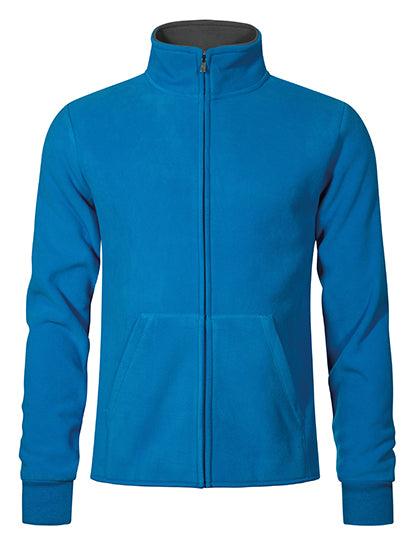 Men´s Double Fleece Jacket in Turquoise, Größe 5XL