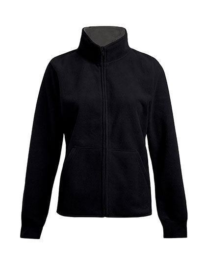 Women´s Double Fleece Jacket in Black, Größe 3XL