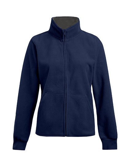 Women´s Double Fleece Jacket in Navy, Größe 3XL