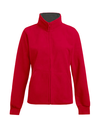 Women´s Double Fleece Jacket in Red, Größe 3XL
