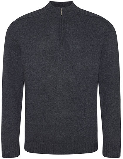 Wakhan 1/4 Zip Sustainable Sweater in Charcoal, Größe XS