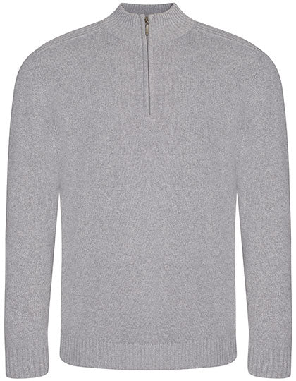 Wakhan 1/4 Zip Sustainable Sweater in Heather Grey, Größe XS