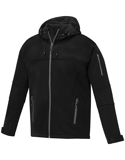 Men´s Match Softshelljacket in Black, Größe 3XL