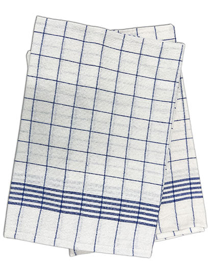 Geschirrtücher, kariert (10er Pack) in White-Blue Checked, Größe 50 x 70 cn