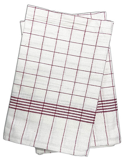 Geschirrtücher, kariert (10er Pack) in White-Red Checked, Größe 50 x 70 cn
