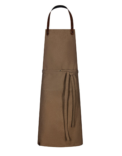 Latzschürze Canvas 75 x 100 cm in Mid Brown Washed, Größe 75 x 100 cm