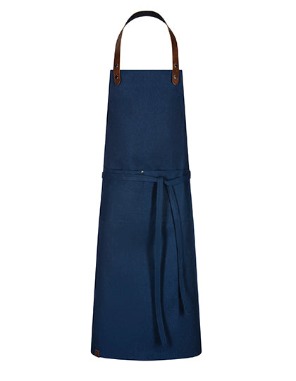 Latzschürze Canvas 75 x 100 cm in Royal Blue Washed, Größe 75 x 100 cm