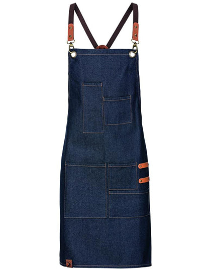 Latzschürze Denim in Navy, Größe 80 x 70 cm