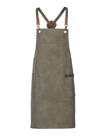 Latzschürze Canvas in Olive, Größe 80 x 70 cm