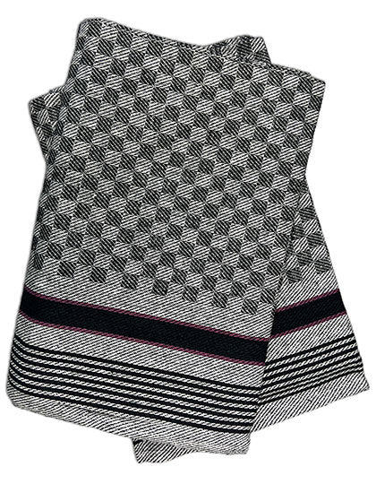 Grubentuch (10er Pack) in Black-Grey Checked, Größe 45 x 90 cm