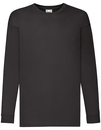 Kids´ Valueweight Long Sleeve T in Black, Größe 164