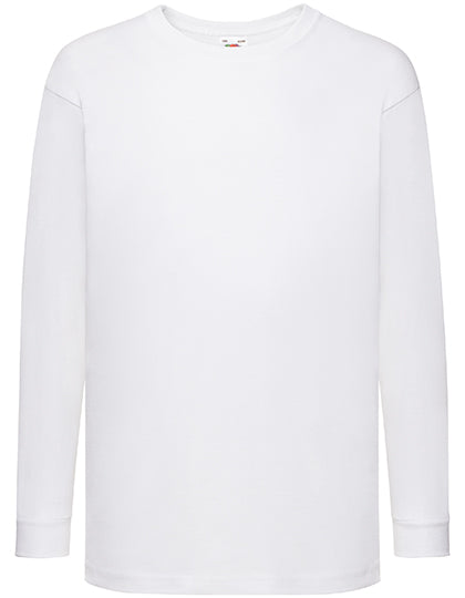 Kids´ Valueweight Long Sleeve T in White, Größe 164