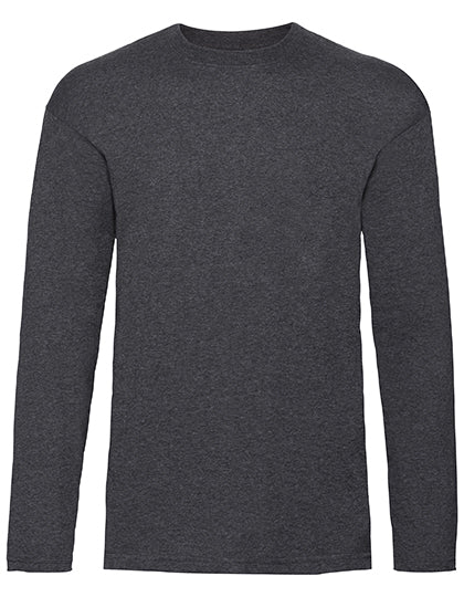 Valueweight Long Sleeve T in Dark Grey Heather, Größe 3XL