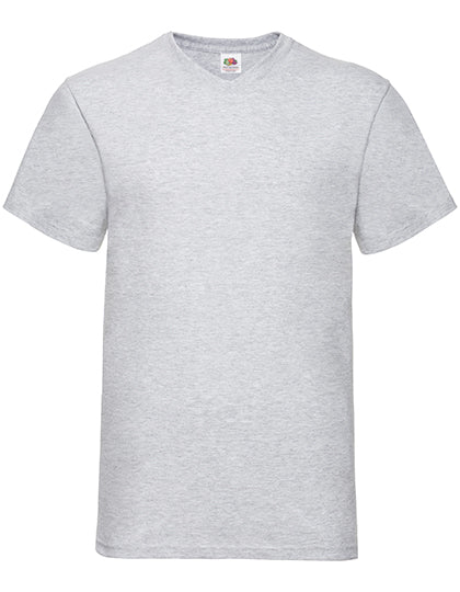 Valueweight V-Neck T in Heather Grey, Größe 5XL