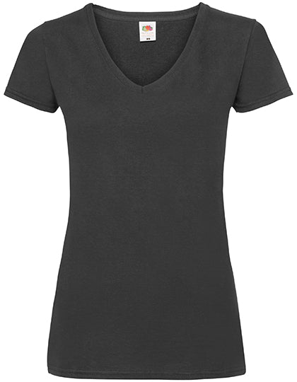 Ladies´ Valueweight V Neck T in Black, Größe XXL