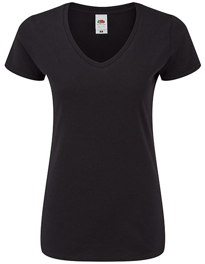 Ladies´ Iconic 150 V Neck T in Black, Größe XXL