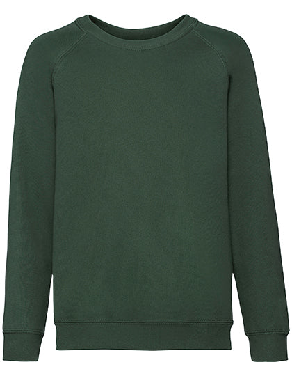 Kids´ Classic Raglan Sweat in Bottle Green, Größe 164