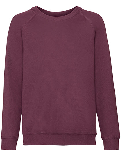 Kids´ Classic Raglan Sweat in Burgundy, Größe 164