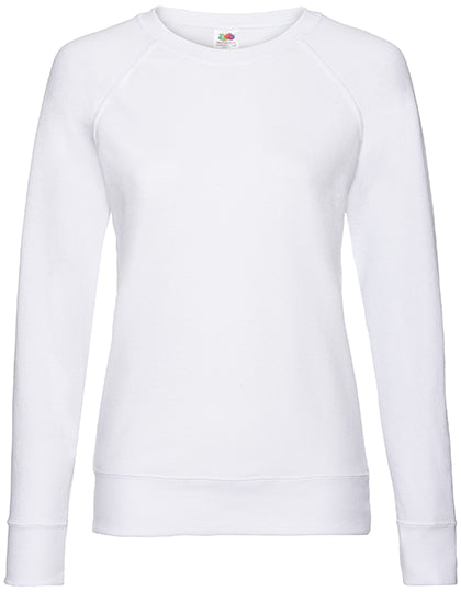 Ladies´ Lightweight Raglan Sweat in White, Größe XXL