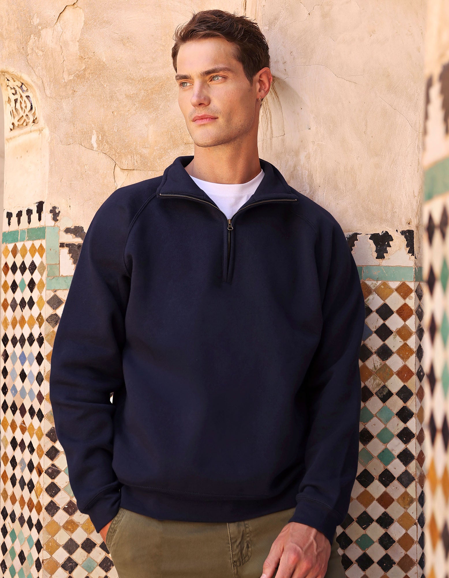 Iconic Premium Zip Neck Sweat