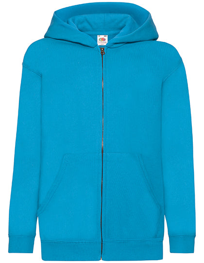 Kids´ Classic Hooded Sweat Jacket in Azure Blue, Größe 164