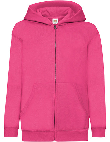 Kids´ Classic Hooded Sweat Jacket in Fuchsia, Größe 164