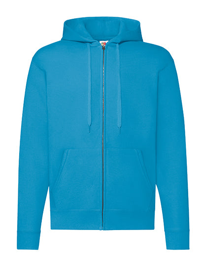 Classic Hooded Sweat Jacket in Azure Blue, Größe XXL