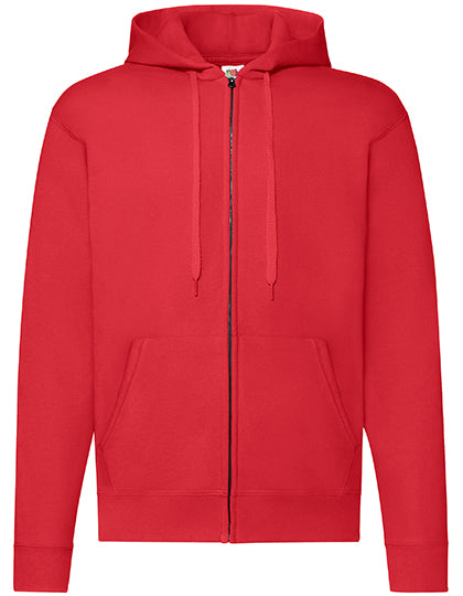 Classic Hooded Sweat Jacket in Red, Größe XXL