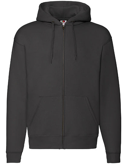 Premium Hooded Sweat Jacket in Black, Größe 4XL