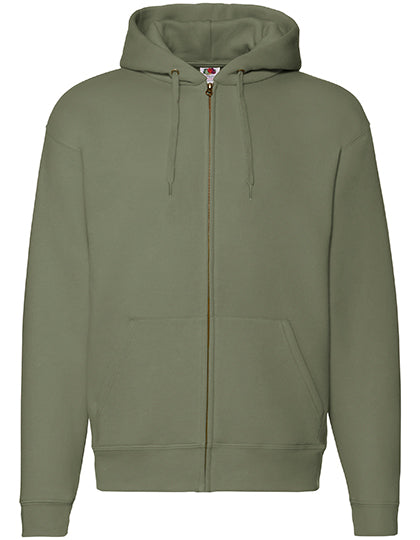 Premium Hooded Sweat Jacket in Classic Olive, Größe XXL
