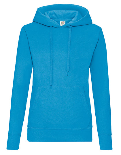 Ladies´ Classic Hooded Sweat in Azure Blue, Größe XXL