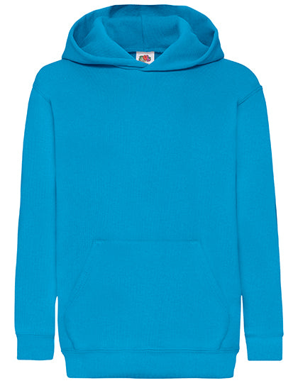 Kids´ Classic Hooded Sweat in Azure Blue, Größe 164