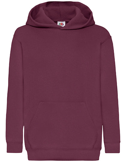 Kids´ Classic Hooded Sweat in Burgundy, Größe 164