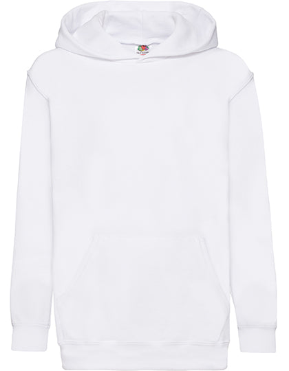 Kids´ Classic Hooded Sweat in White, Größe 164