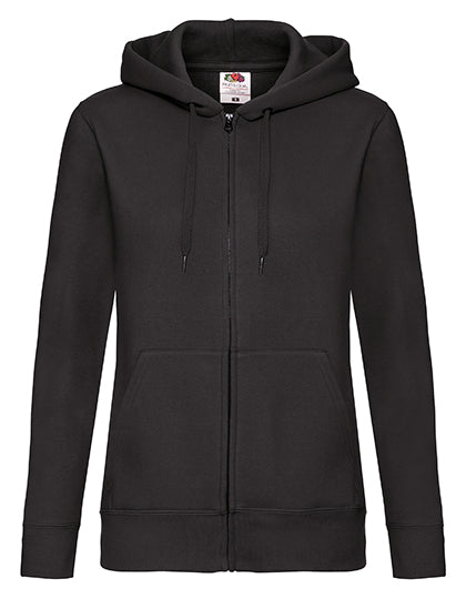 Ladies´ Premium Hooded Sweat Jacket in Black, Größe XXL