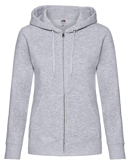 Ladies´ Premium Hooded Sweat Jacket in Heather Grey, Größe XXL