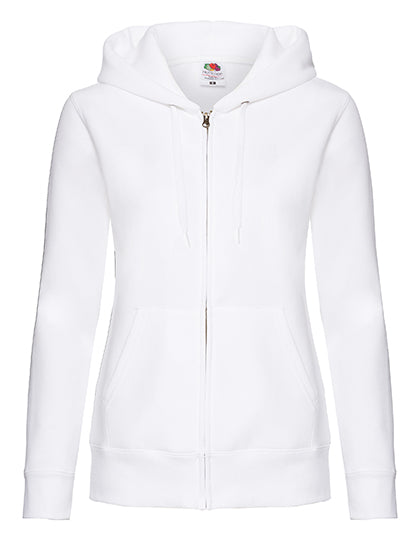 Ladies´ Premium Hooded Sweat Jacket in White, Größe XXL