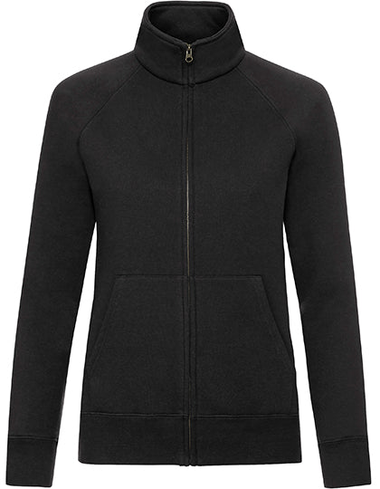 Ladies´ Premium Sweat Jacket in Black, Größe XXL