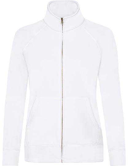 Ladies´ Premium Sweat Jacket in White, Größe XXL
