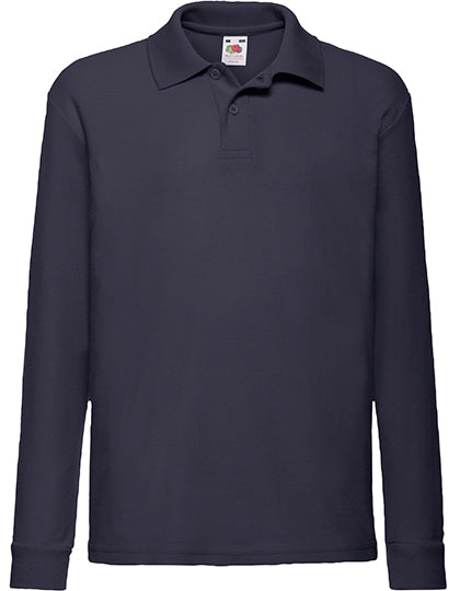 Kids´ Long Sleeve 65/35 Polo in Deep Navy, Größe 164