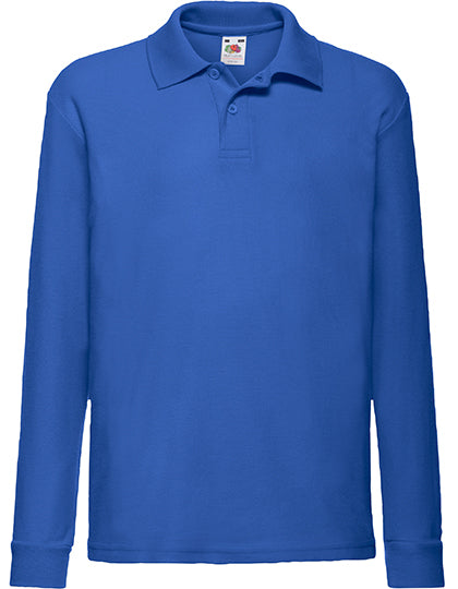 Kids´ Long Sleeve 65/35 Polo in Royal Blue, Größe 164