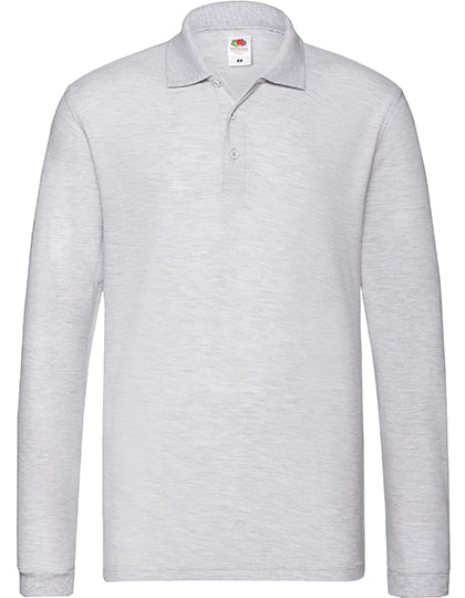 Premium Long Sleeve Polo in Athletic Heather, Größe 3XL