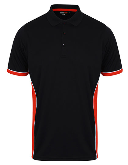 Adults Panel Polo in Black, Größe XXL