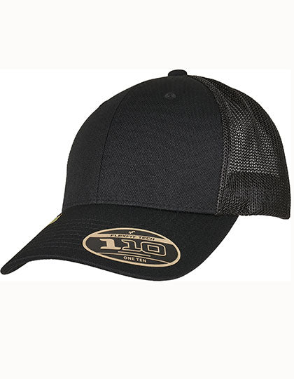 110 Recycled Alpha Shape Trucker Cap in Black, Größe One Size