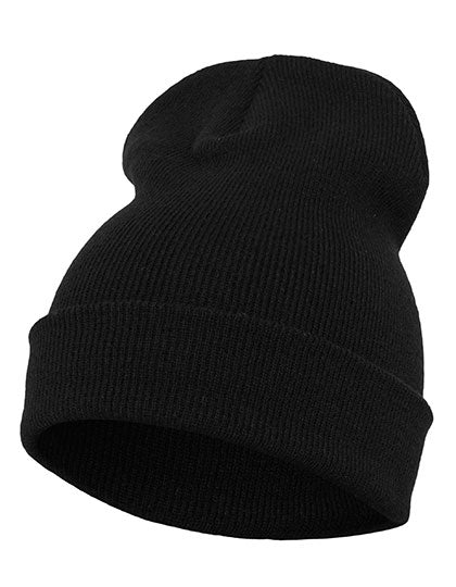 Heavyweight Long Beanie in Black, Größe One Size