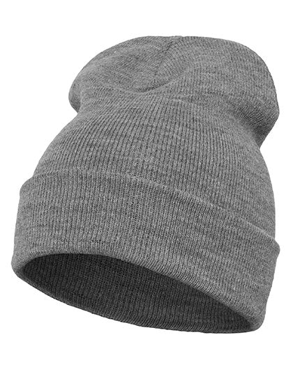 Heavyweight Long Beanie in Heather Grey, Größe One Size