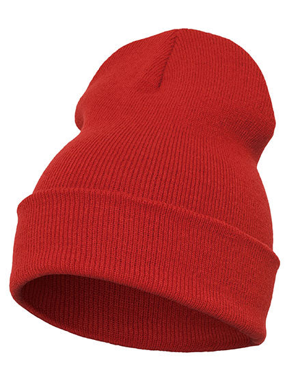 Heavyweight Long Beanie in Red, Größe One Size