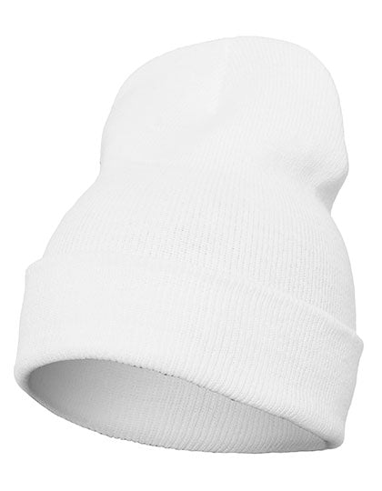 Heavyweight Long Beanie in White, Größe One Size