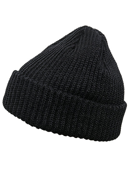 Rib Beanie in Black, Größe One Size